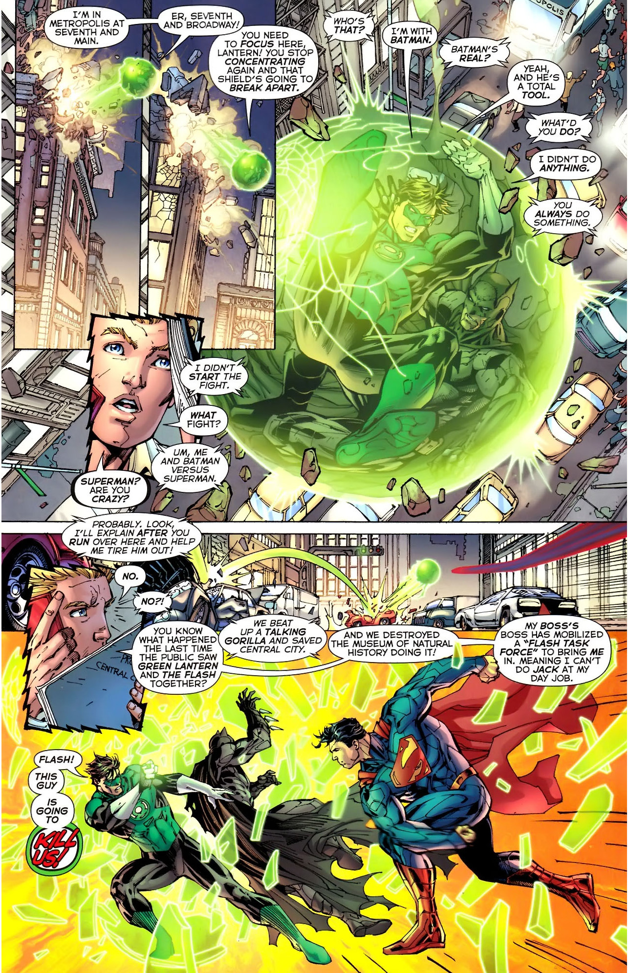 superman vs green lantern (new 52)