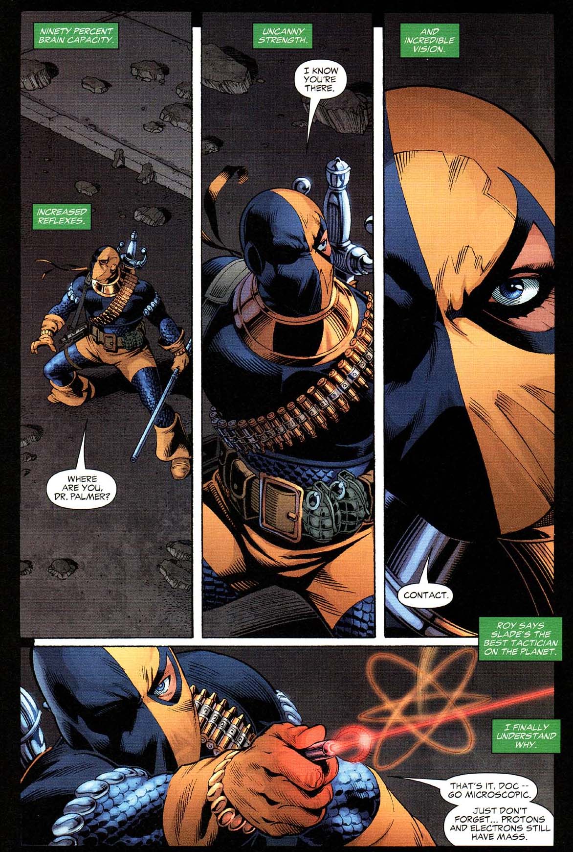 Deathstroke takes down hawkman and the atom 2