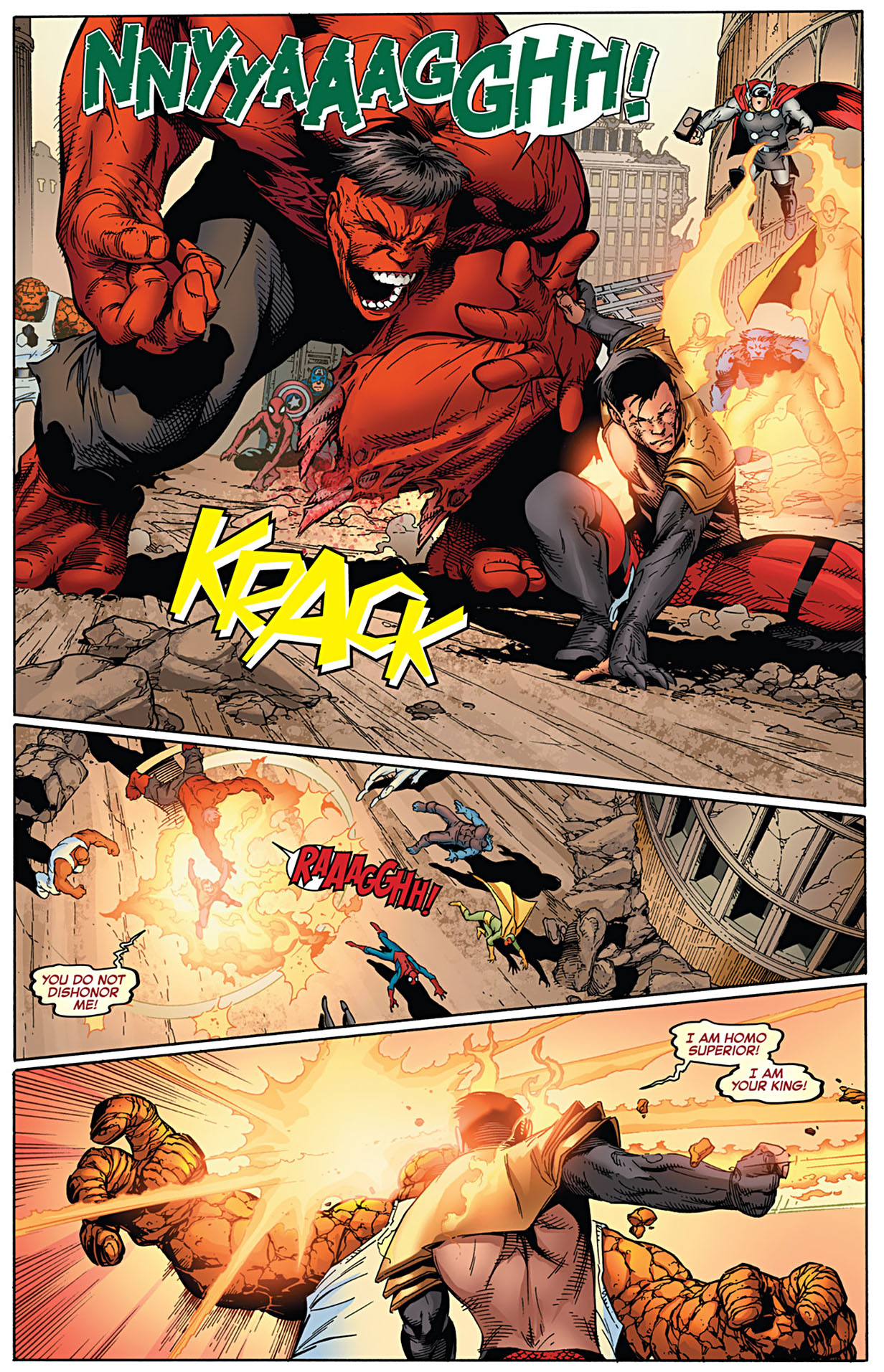 how namor broke red hulk's arm 3