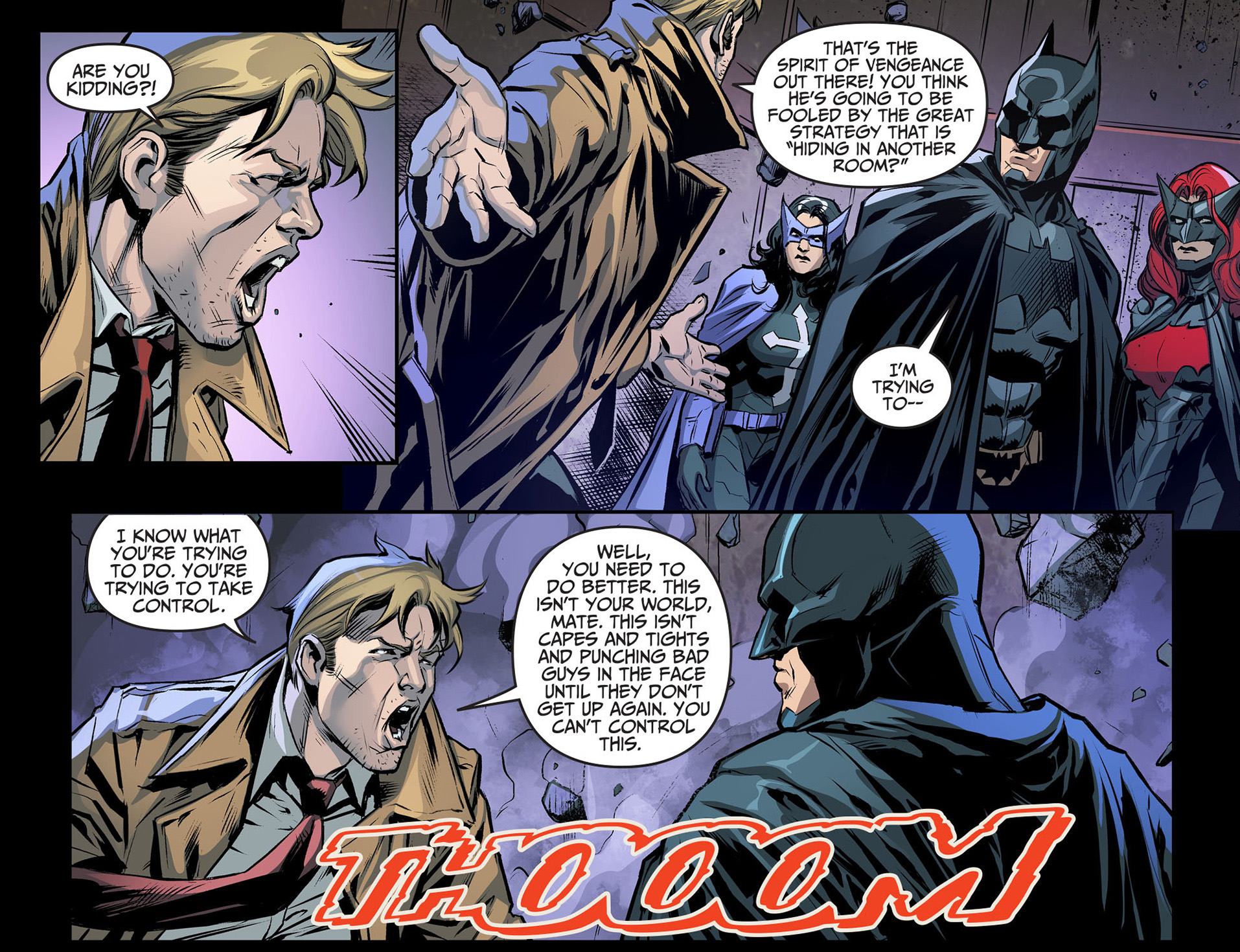 batman takes out constantine with one punch 2