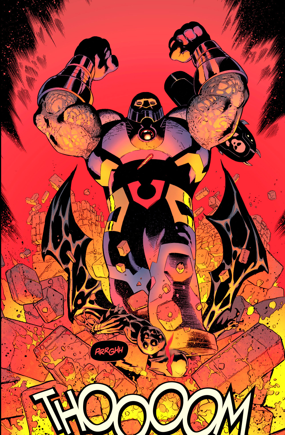 batman in hellbat armor vs darkseid