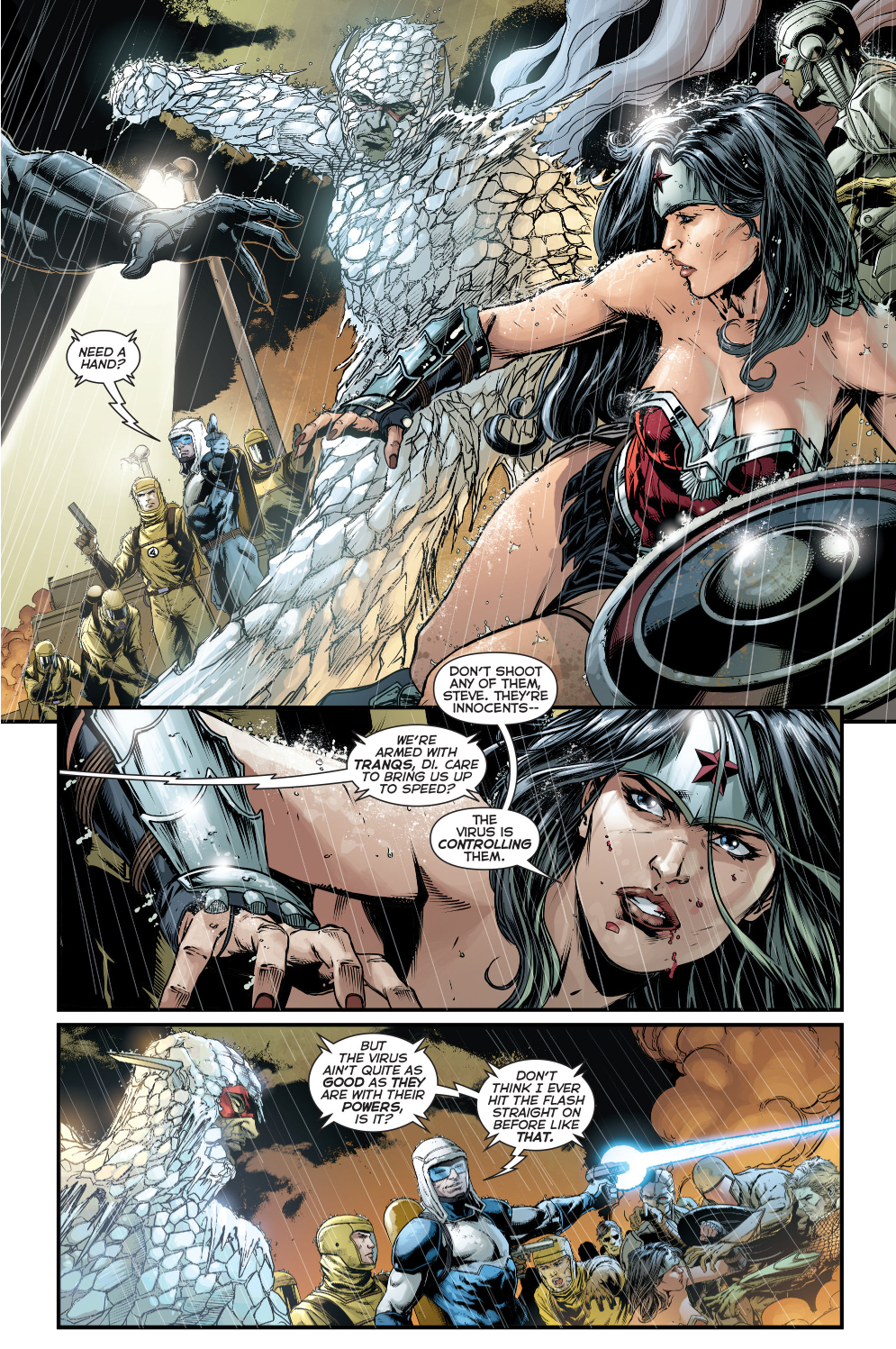 wonder woman and captain cold vs infected justice league