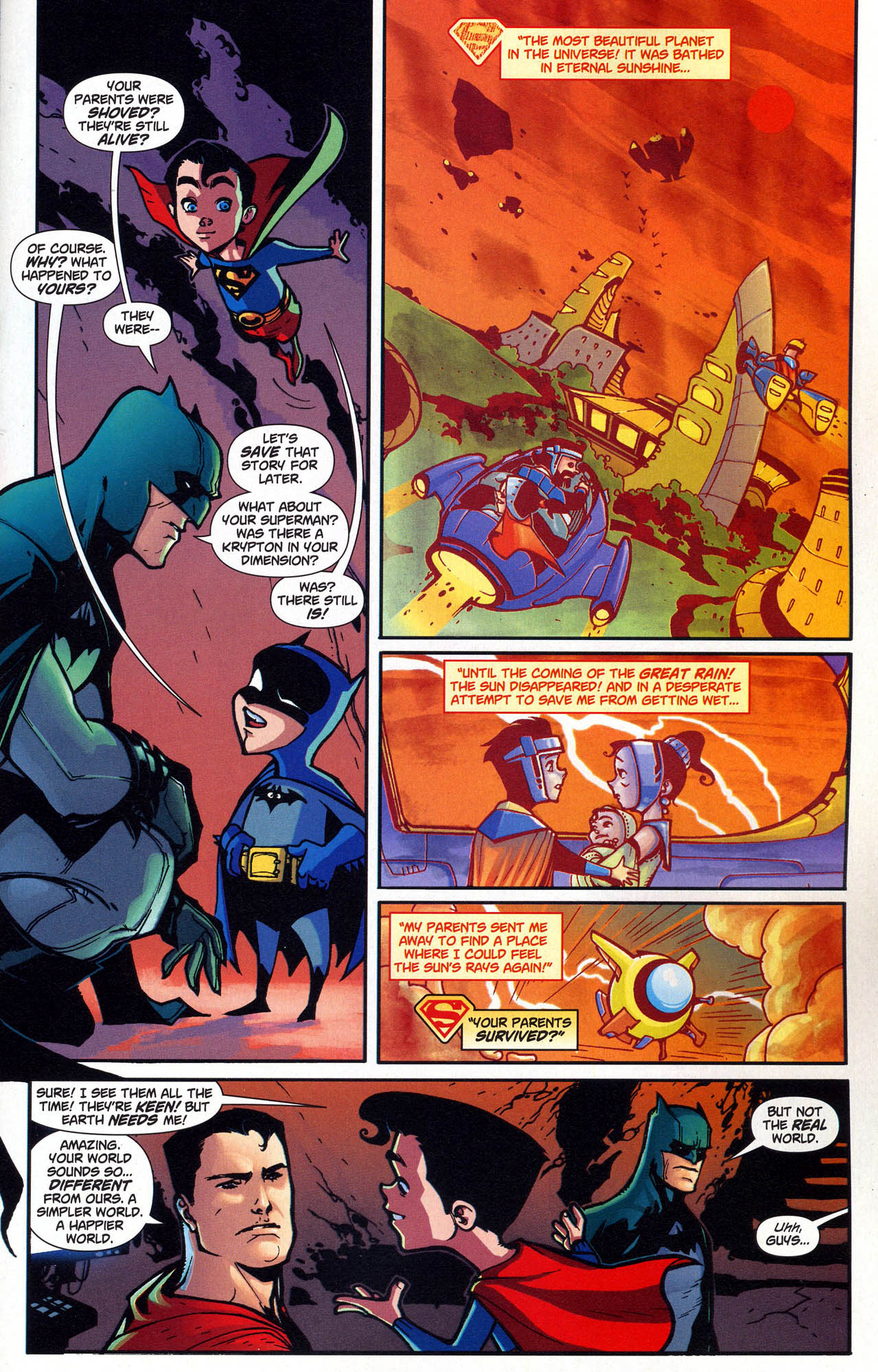 mini batman and superman's origin story