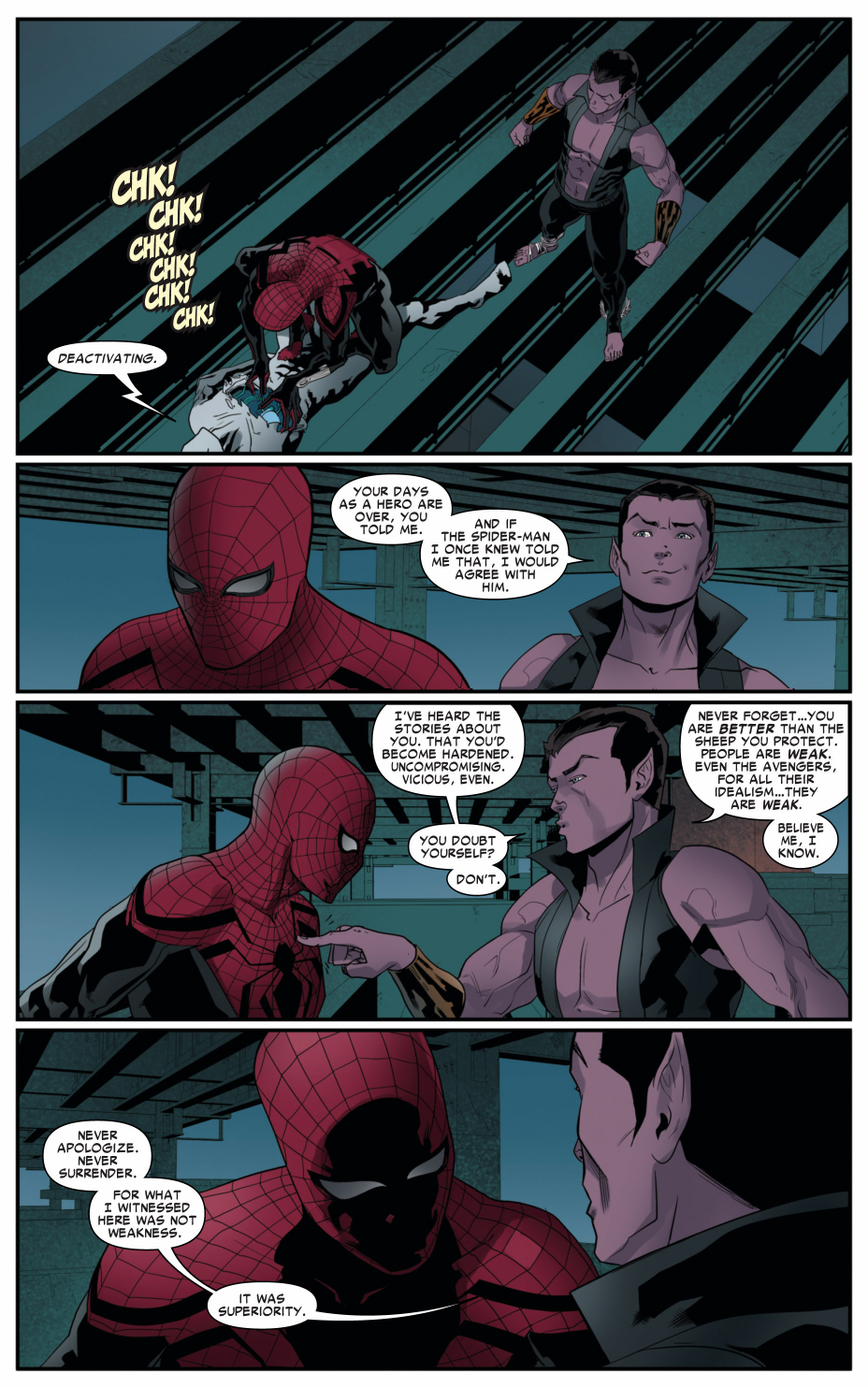 namor gives superior spider-man some advice