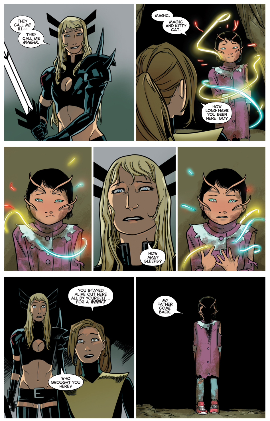 kitty pryde and magik rescue a little mutant girl
