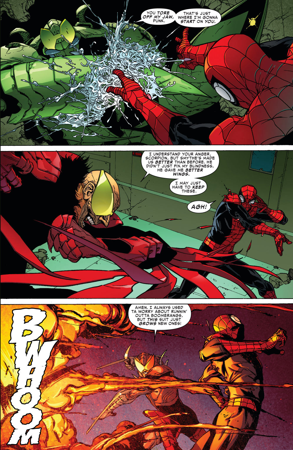 superior spider-man vs the vulture, the scorpion and boomerang