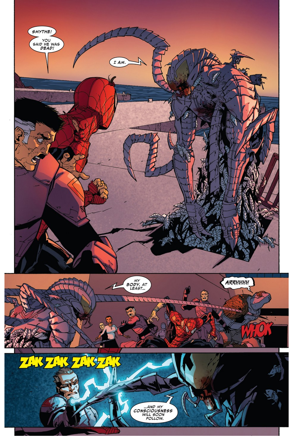the spider-slayer tries to steal superior spider-man's body