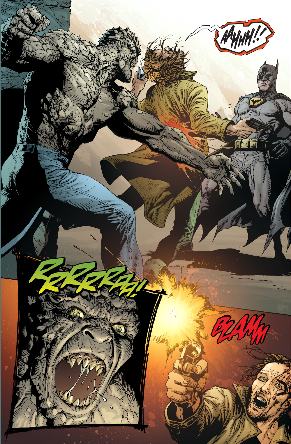 batman and killer croc vs the riddler (earth 1)