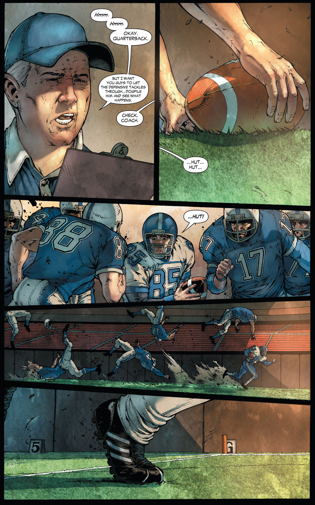 clark kent tries out for a football team