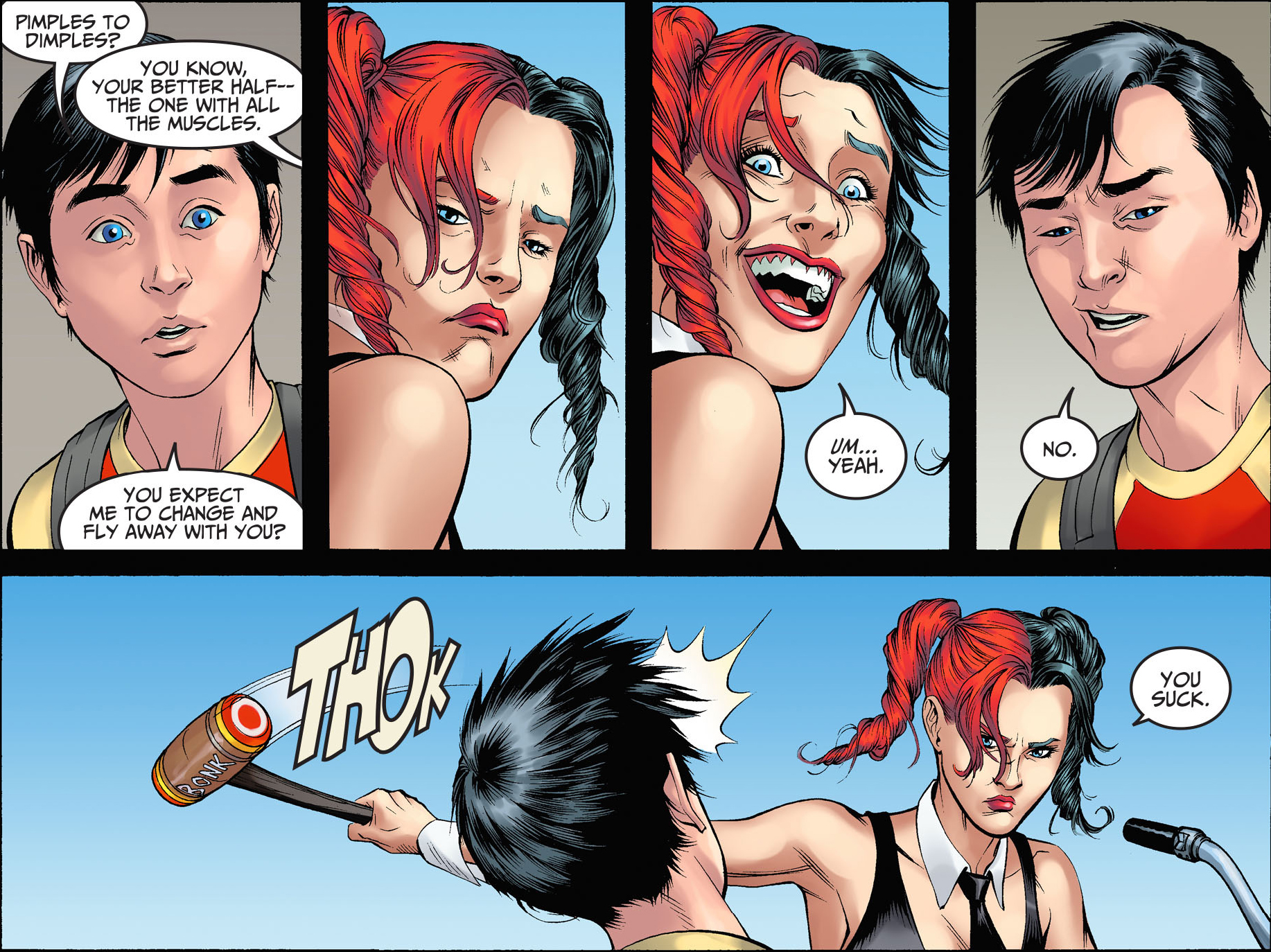 harley quinn gets billy batson out of school