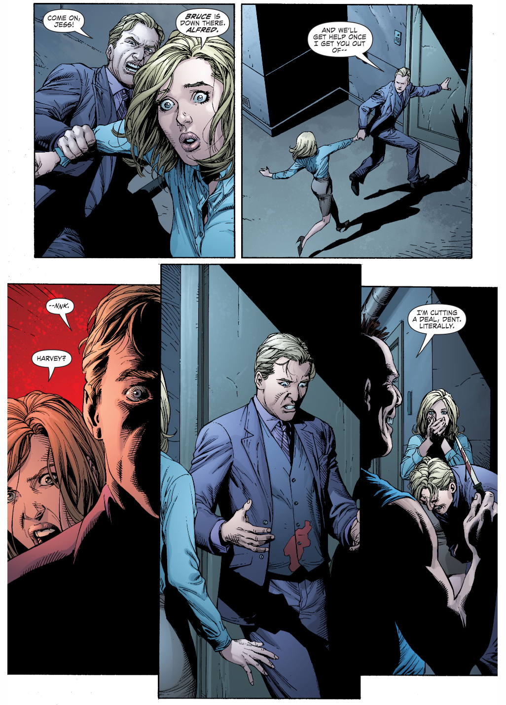 harvey dent's face is burned off (earth 1)