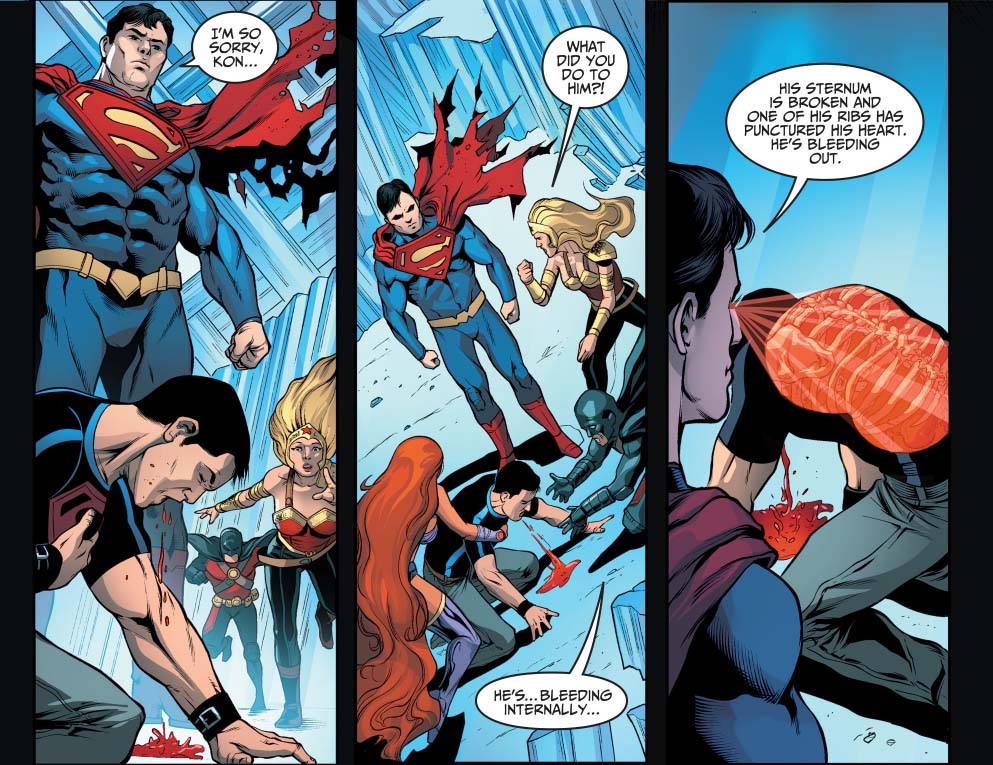 how superman took out the teen titans