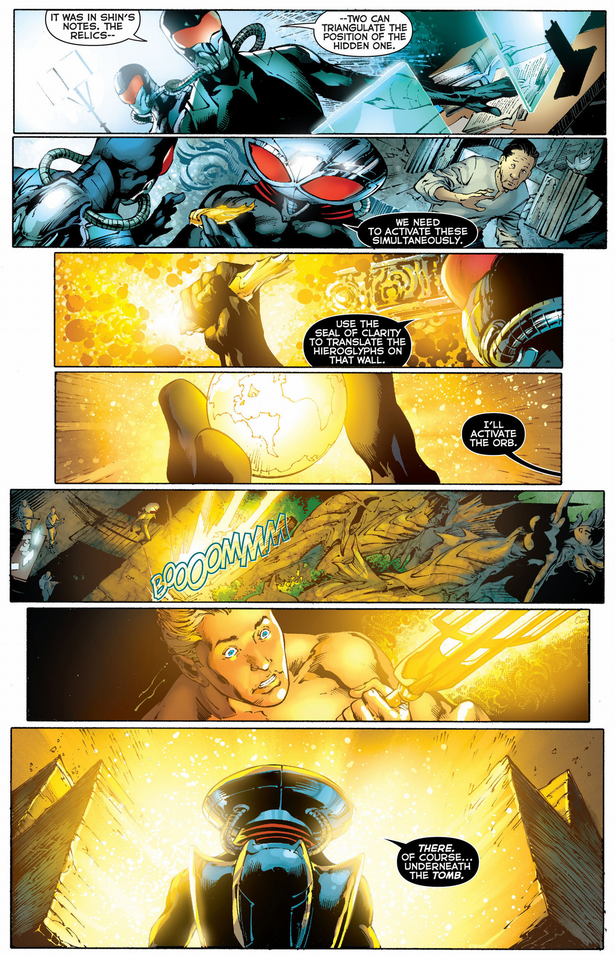 black manta finds the scepter of the dead king