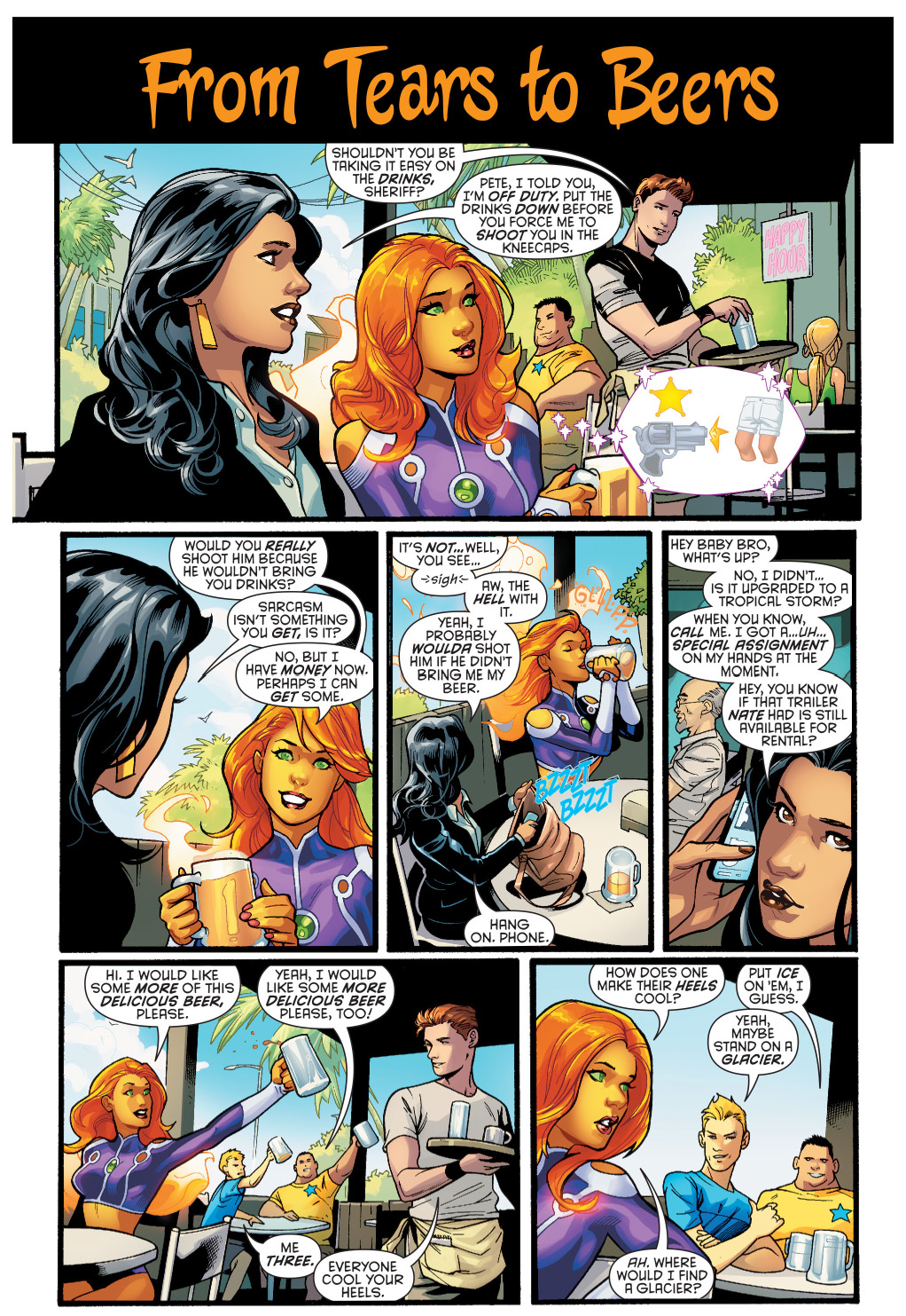 starfire has her first beer