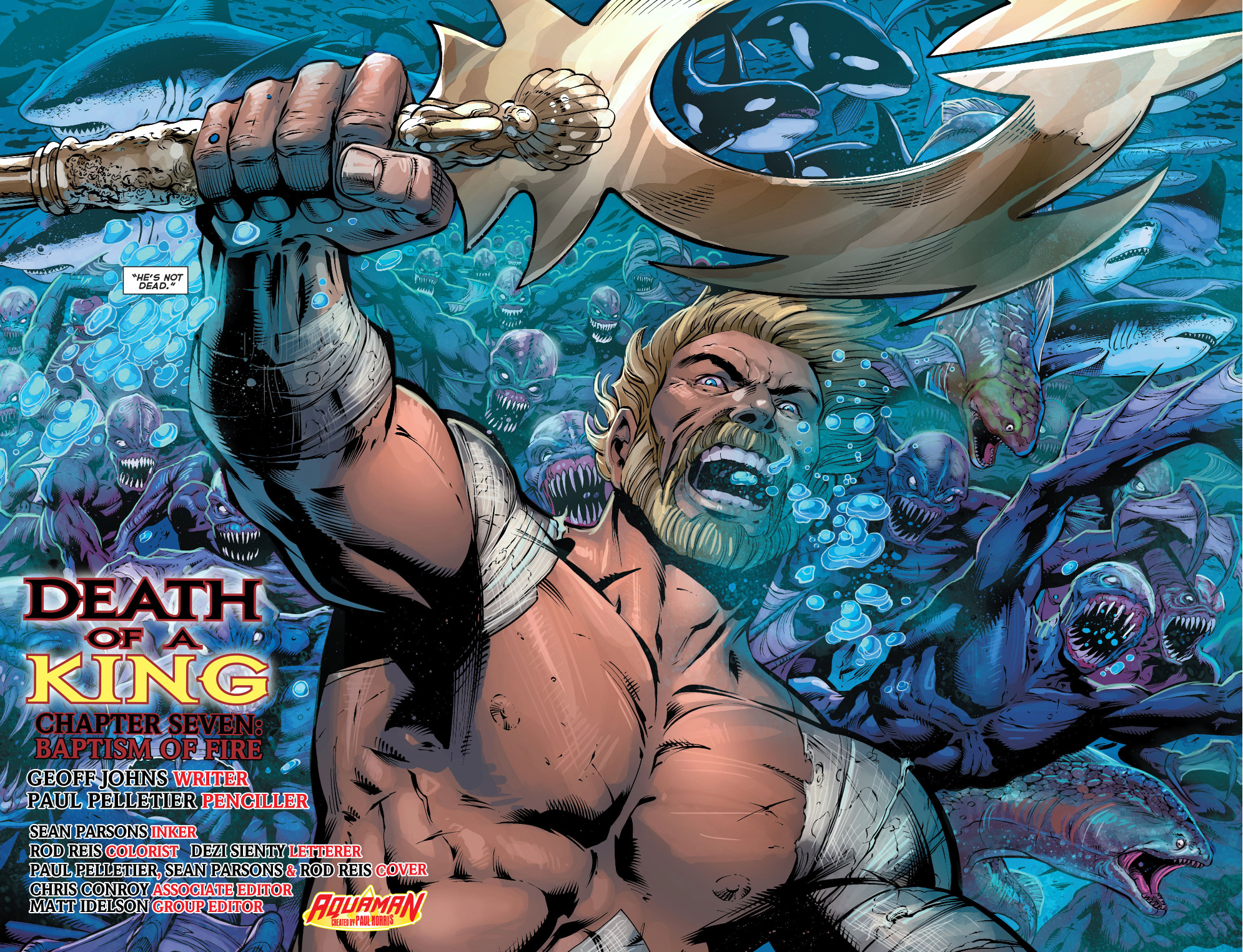 aquaman leads the trench against the dead king