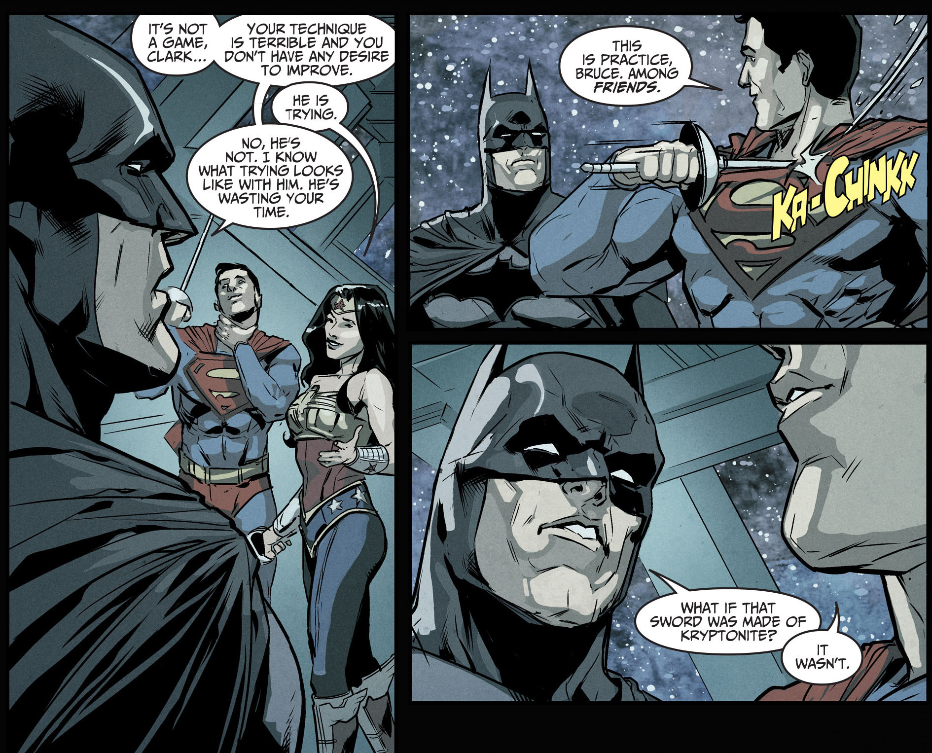 batman explains why wonder woman can beat superman