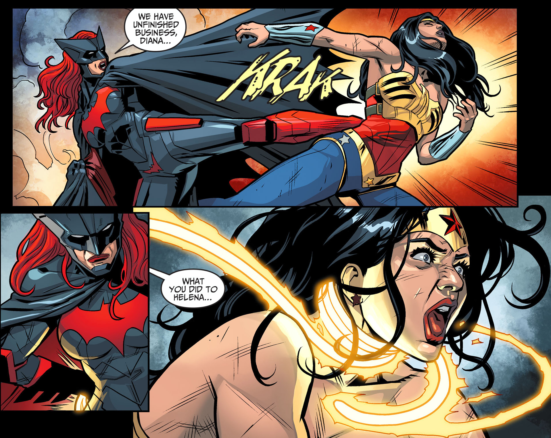 batwoman attacks wonder woman