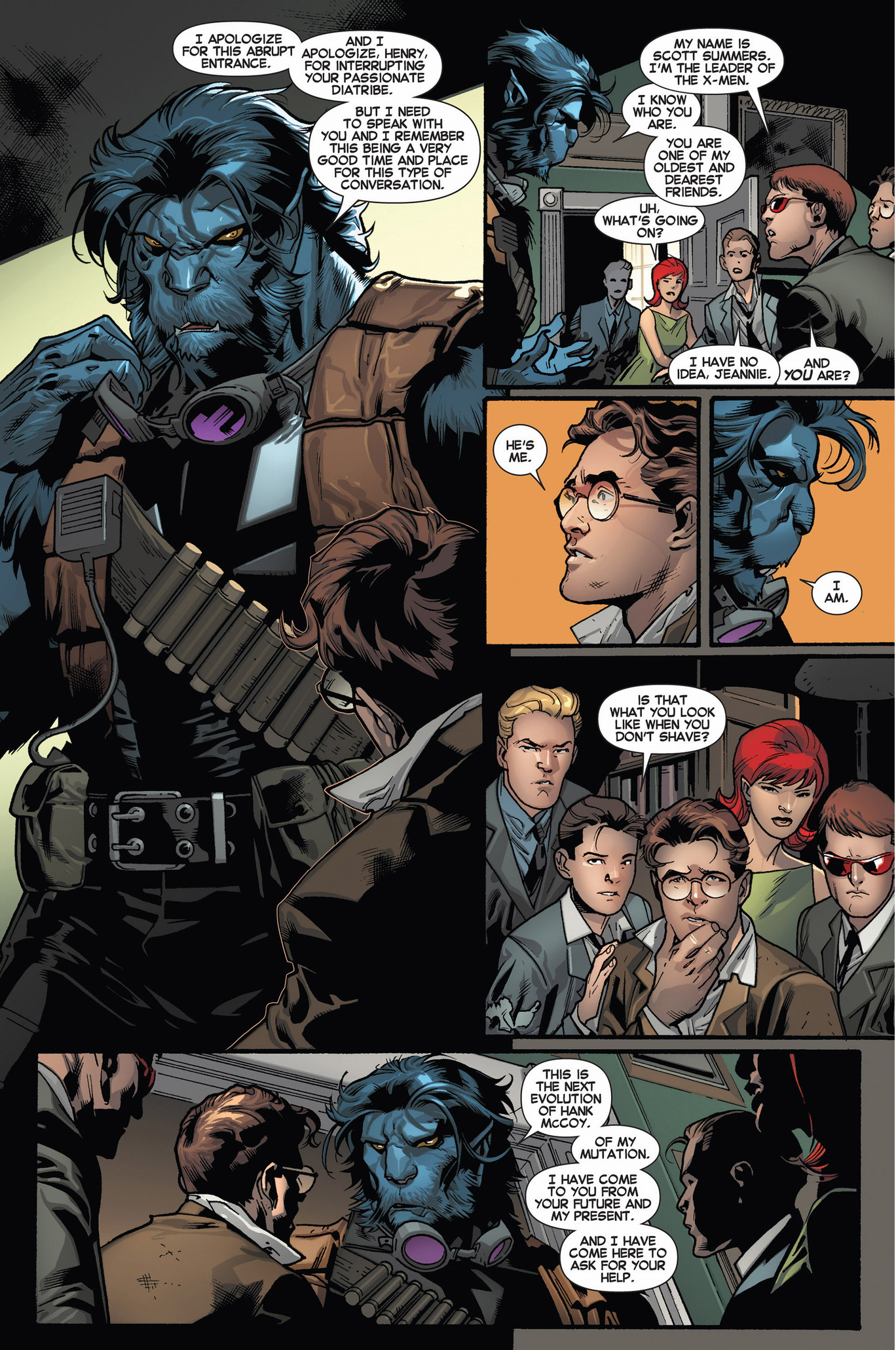 beast travels in time to recruit the original x-men