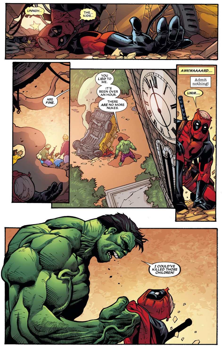 the hulk smahes deadpool