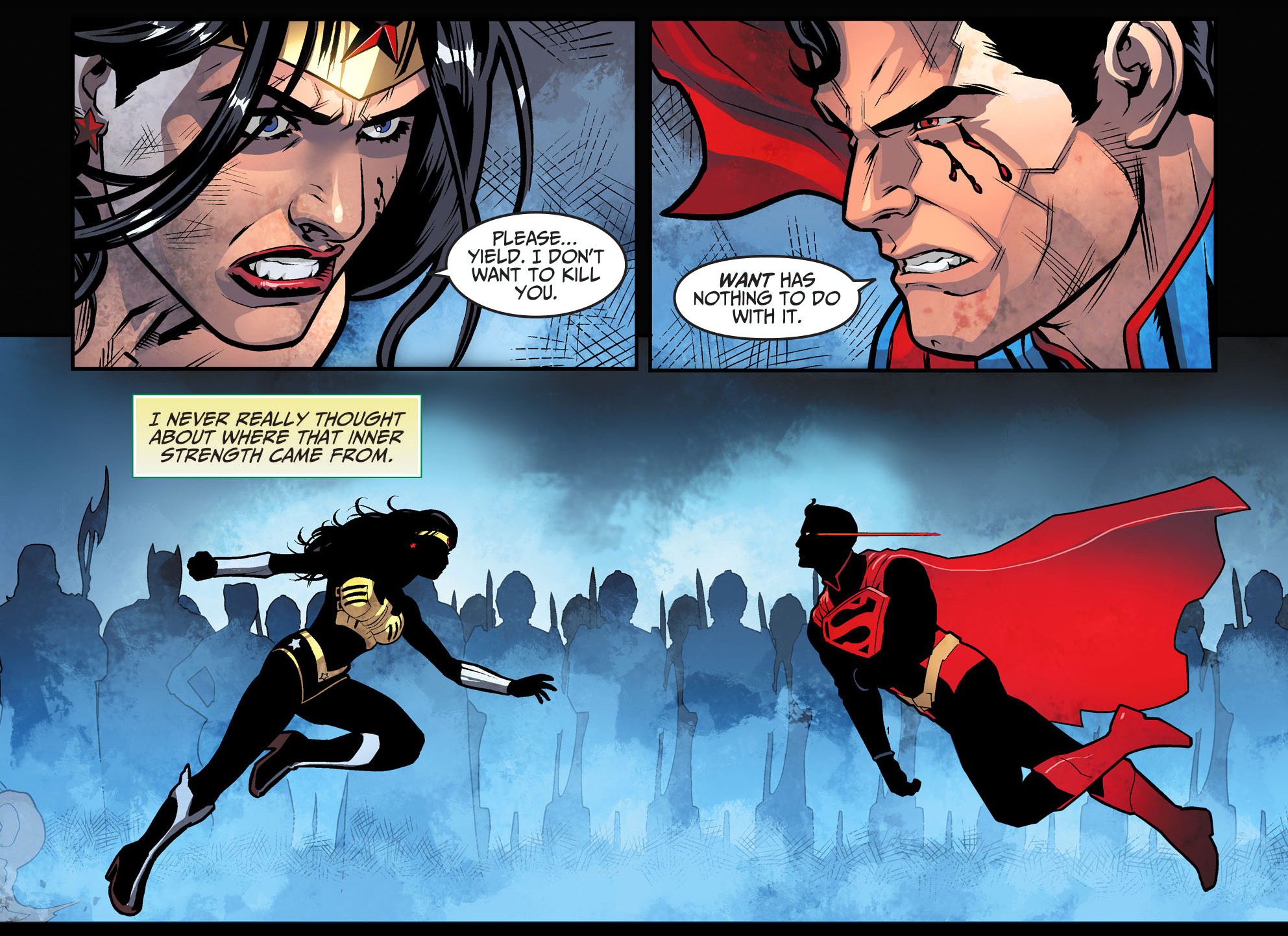 wonder woman beats superman (injustice gods among us)
