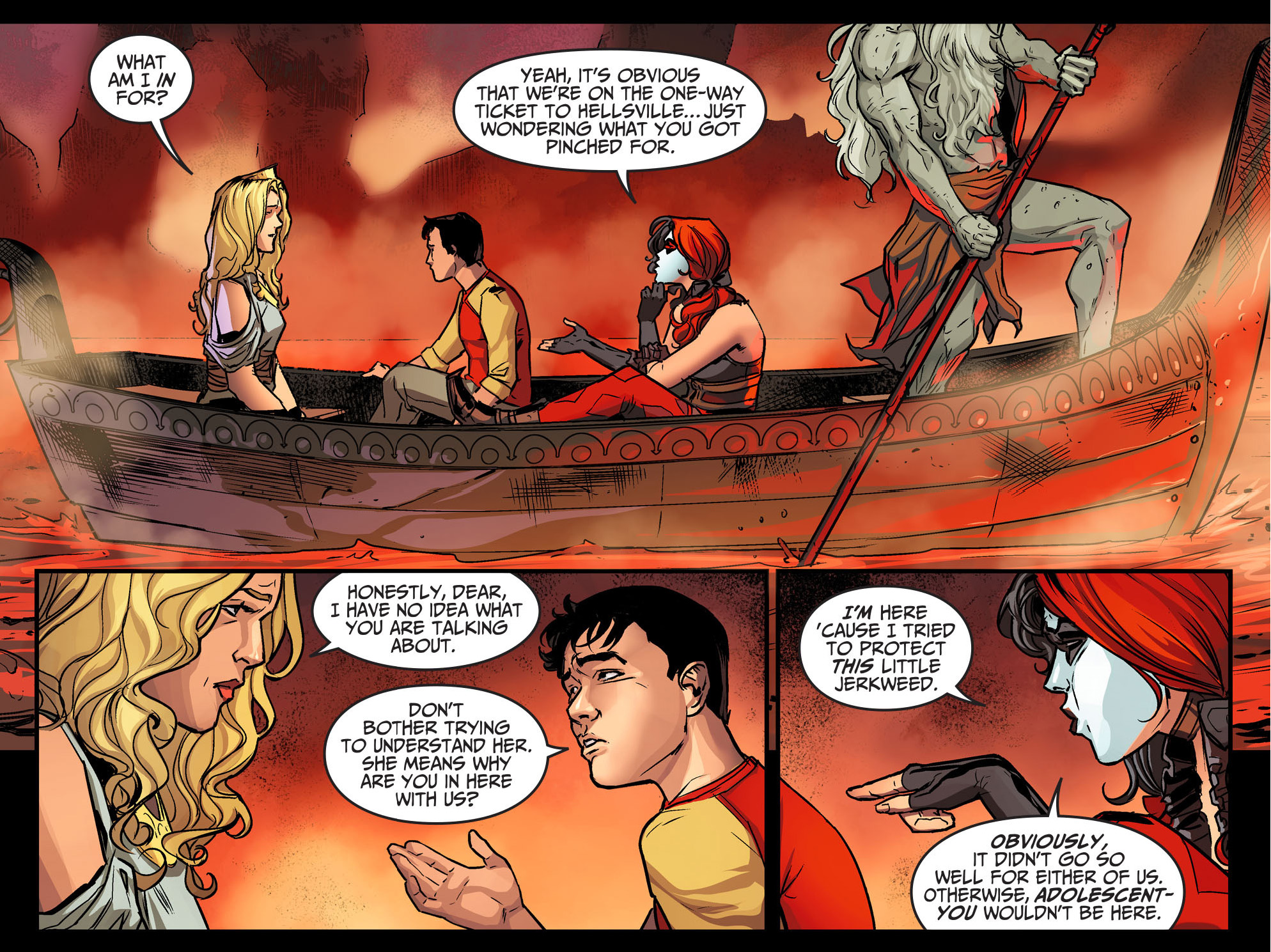 harley quinn and billy batson in hell