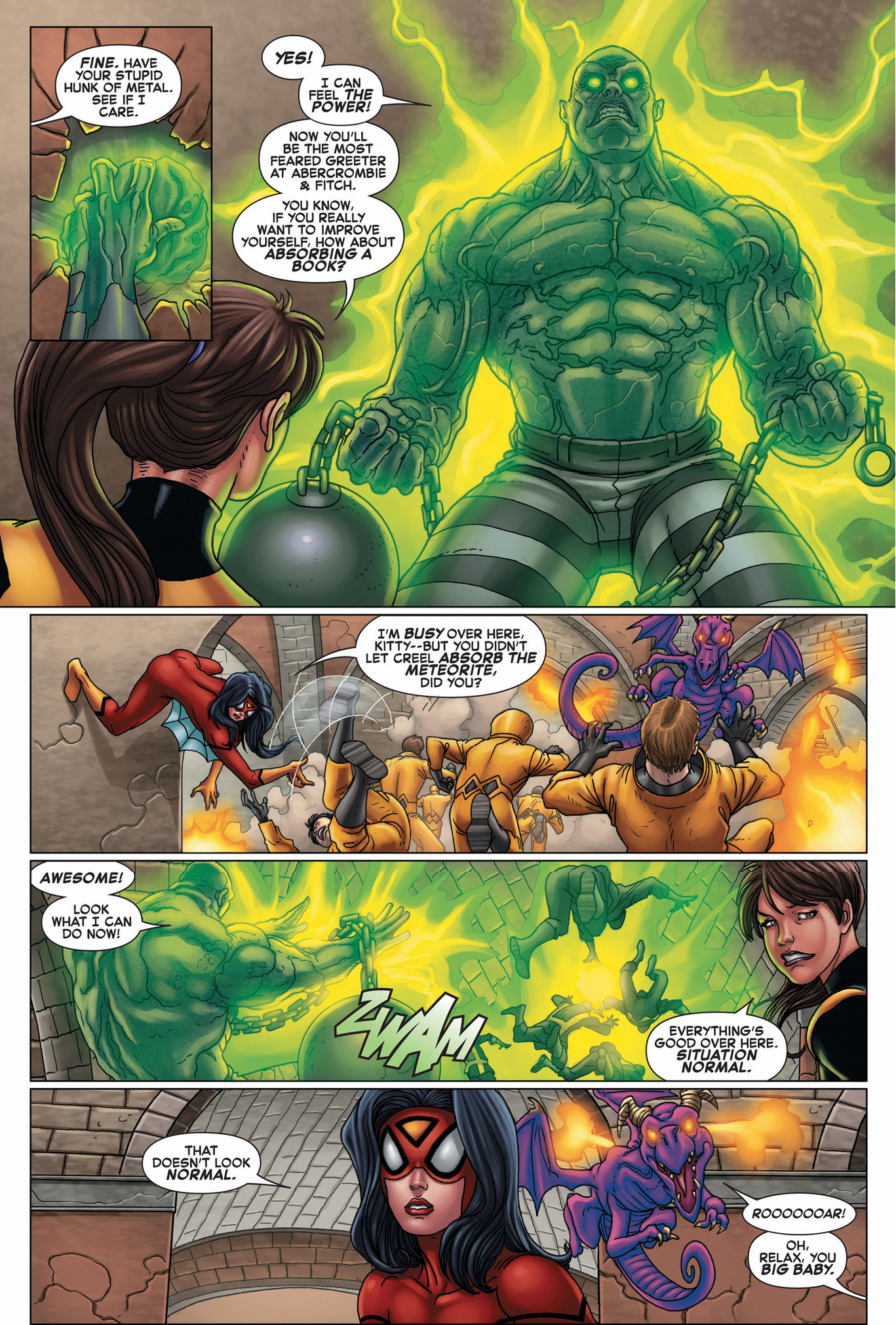 kitty pryde takes down the absorbing man