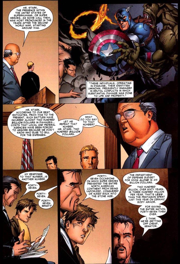 tony stark and peter parker argue against super human registration