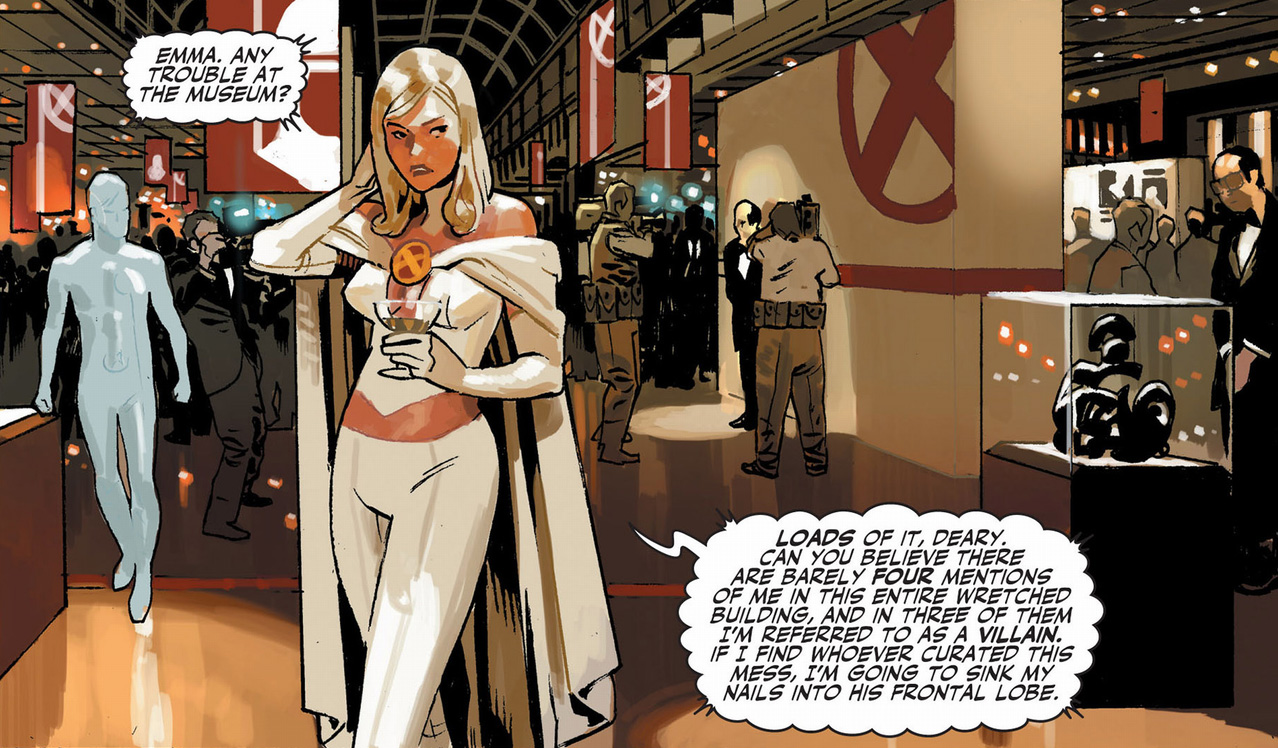 emma frost's problem with the mutant museum