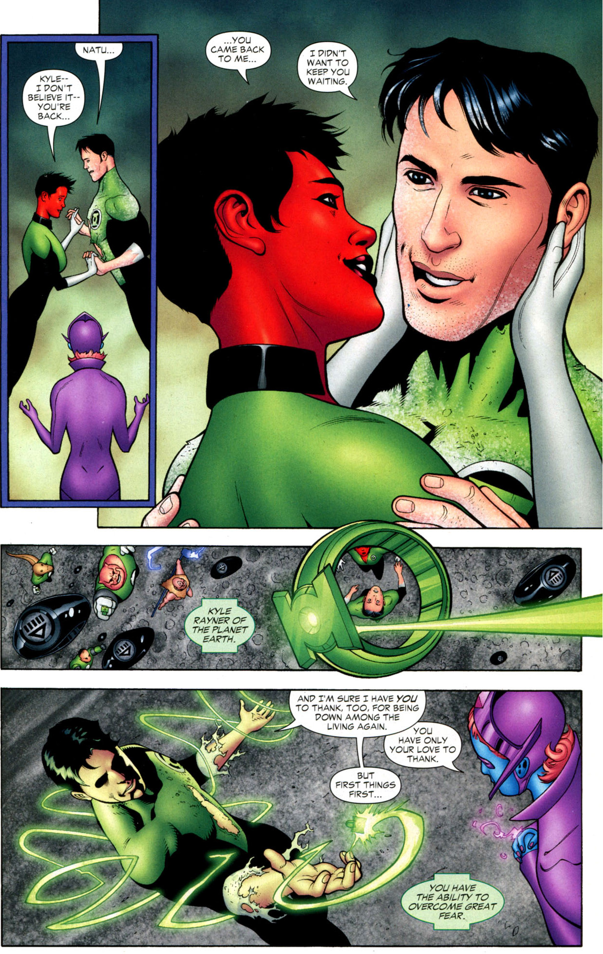 how kyle rayner was brought back to life