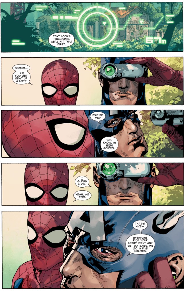 spider-man tries to bond with captain america