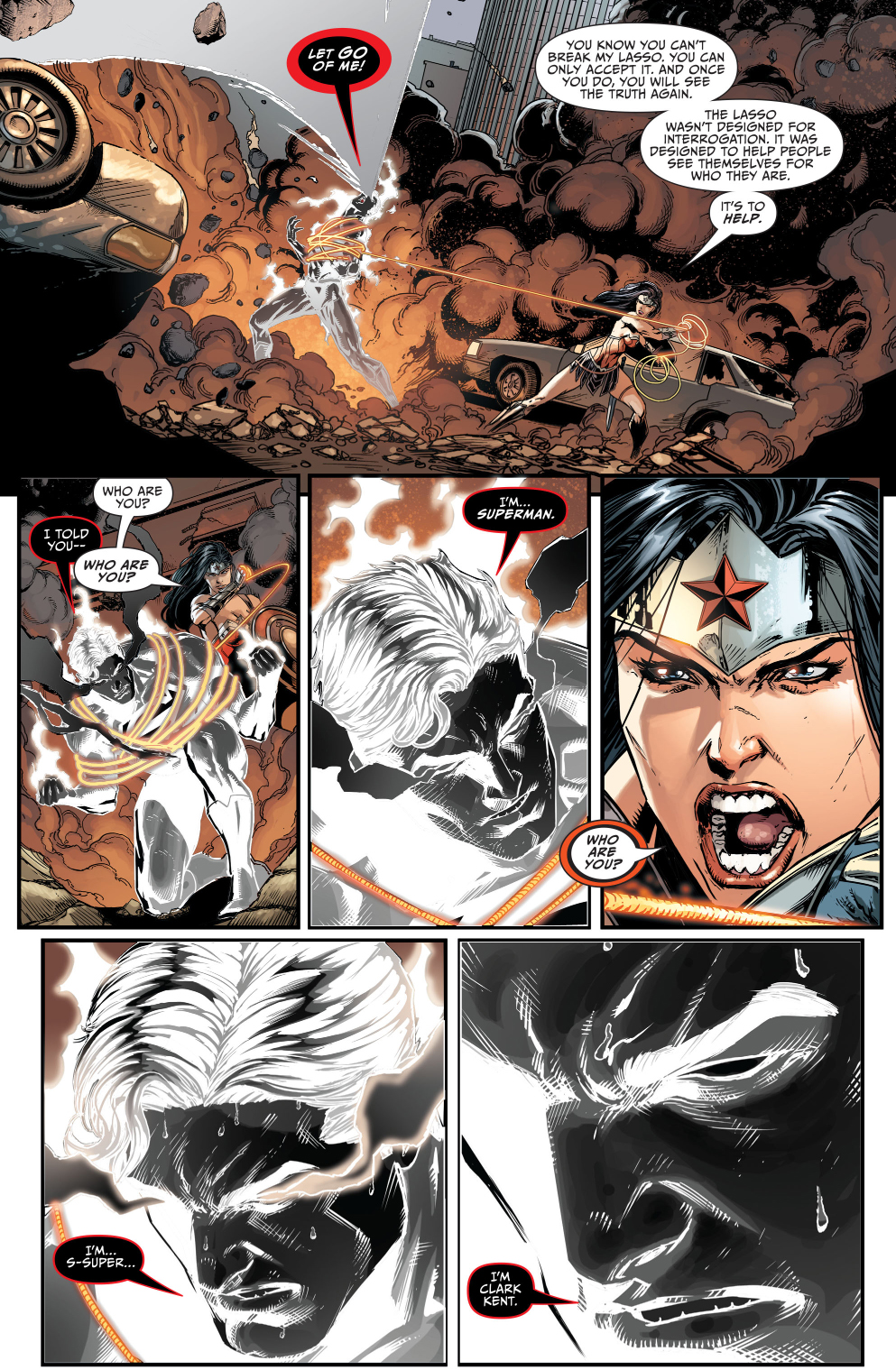 superman vs wonder woman (darkseid war) 