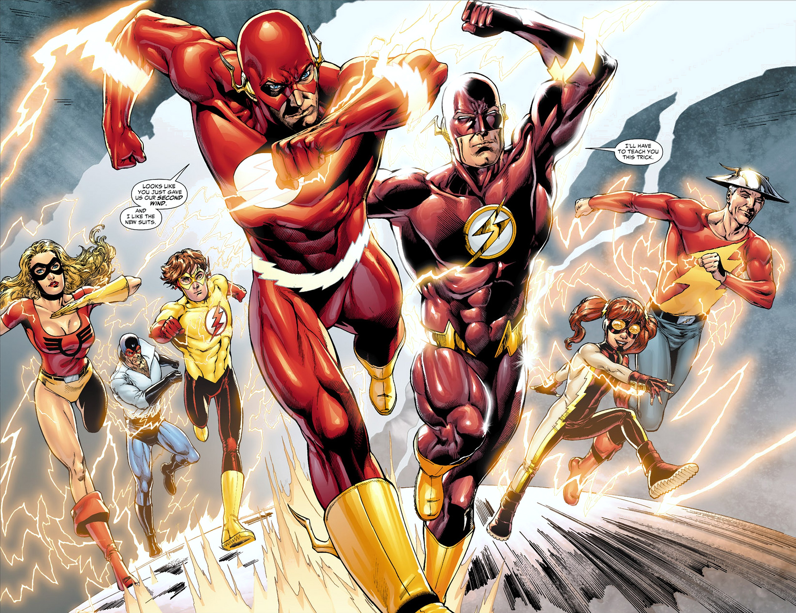 wally west's costume trick with the speed force 