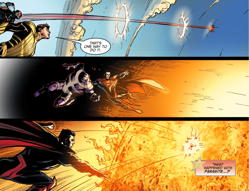 superman kills parasite (injustice gods among us) 