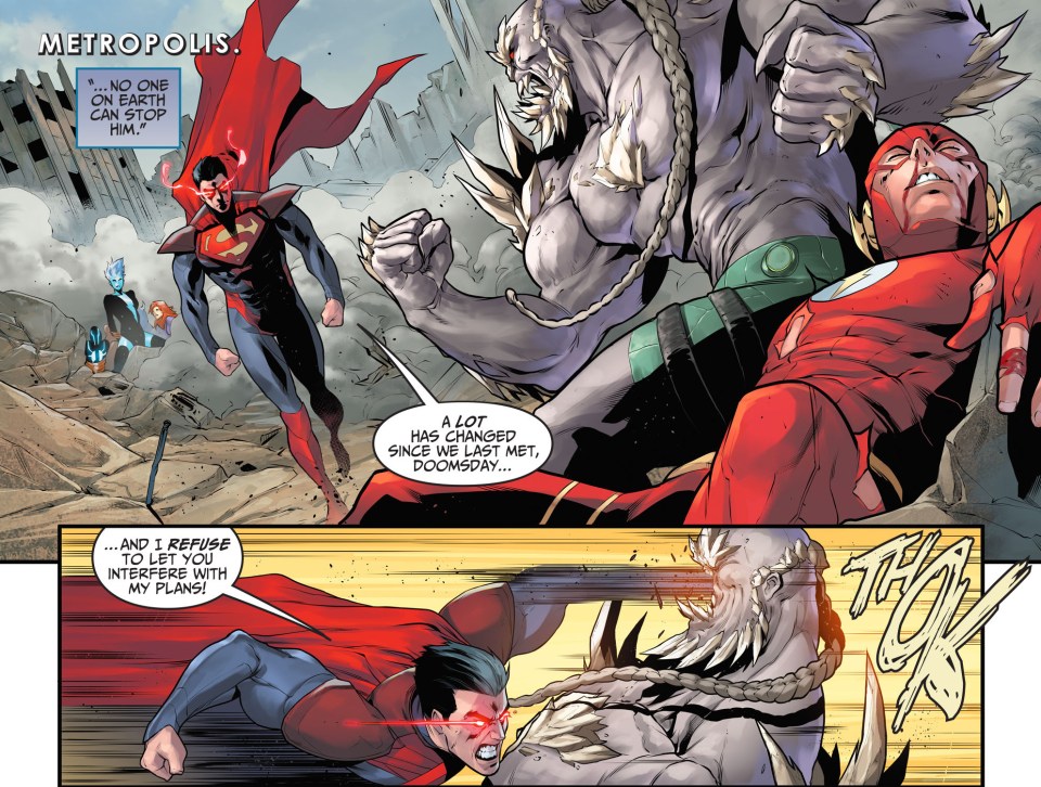 superman vs doomsday (injustice gods among us) 