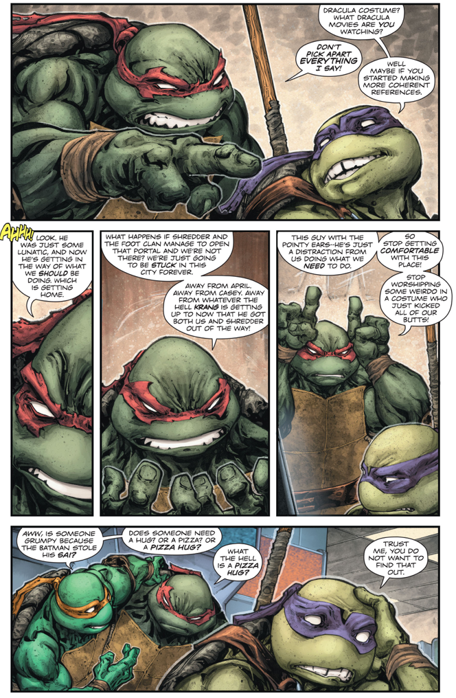 the teenage mutant ninja turtles talking about batman 