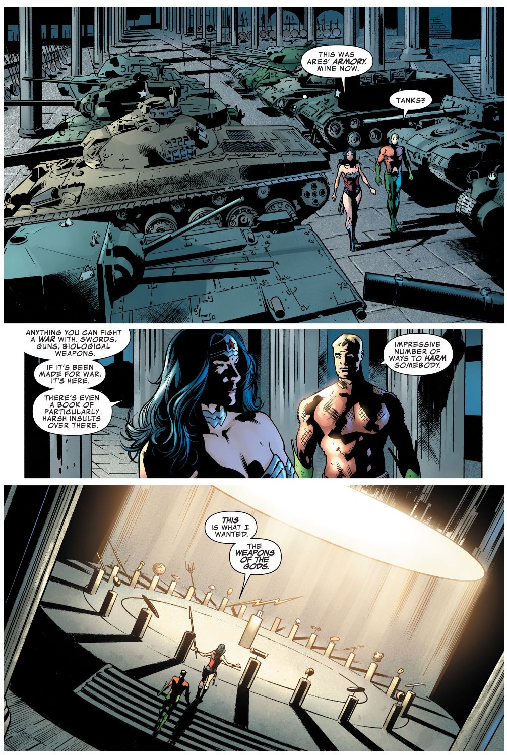 wonder woman inherits ares' armory 