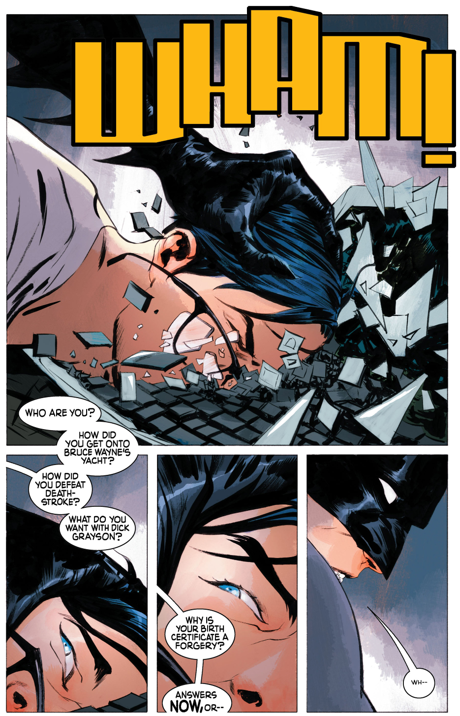 batman's sneak attack on clark kent (american alien) 