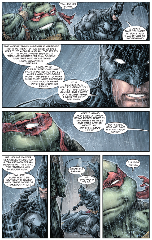 Batman Shares His Origin Story With Raphael 