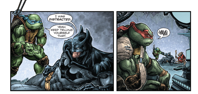 Batman Spars With Leonardo