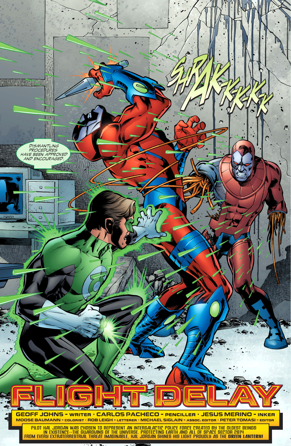 green lantern discovers the secret weapon of a manhunter 