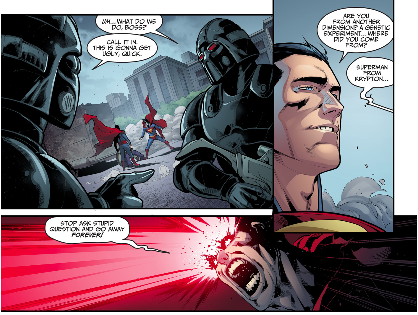 Superman Meets Bizarro (Injustice Gods Among Us) 