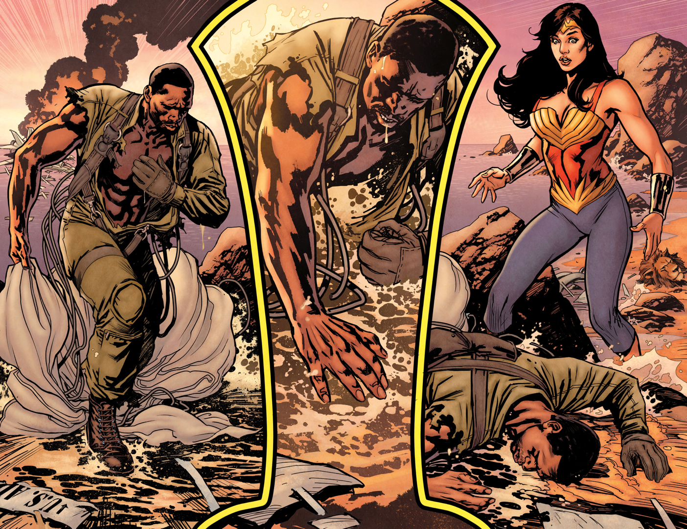 Wonder Woman Meets Steve Trevor (Earth 1) 