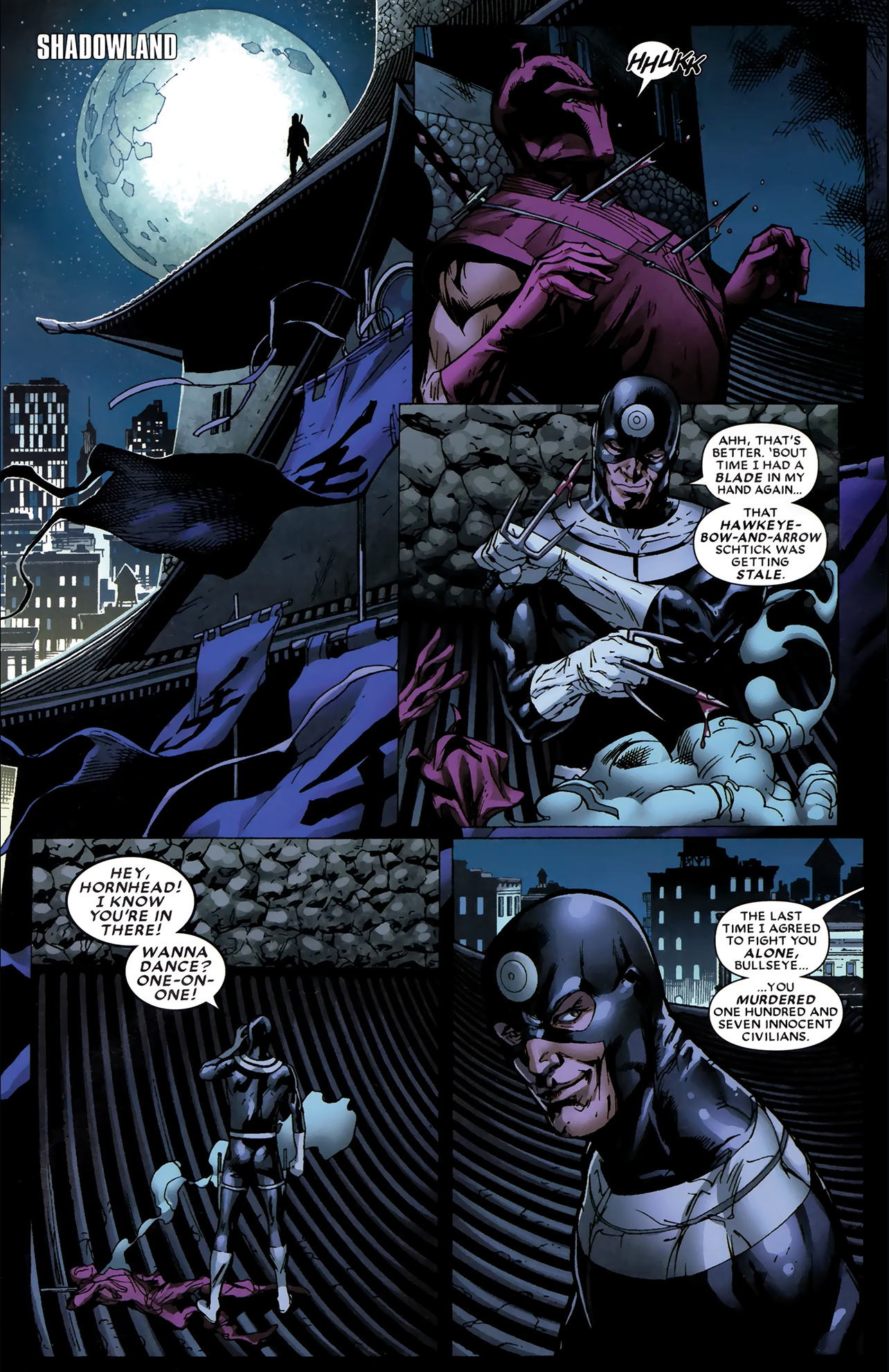 Bullseye VS Daredevil's Hand Ninjas
