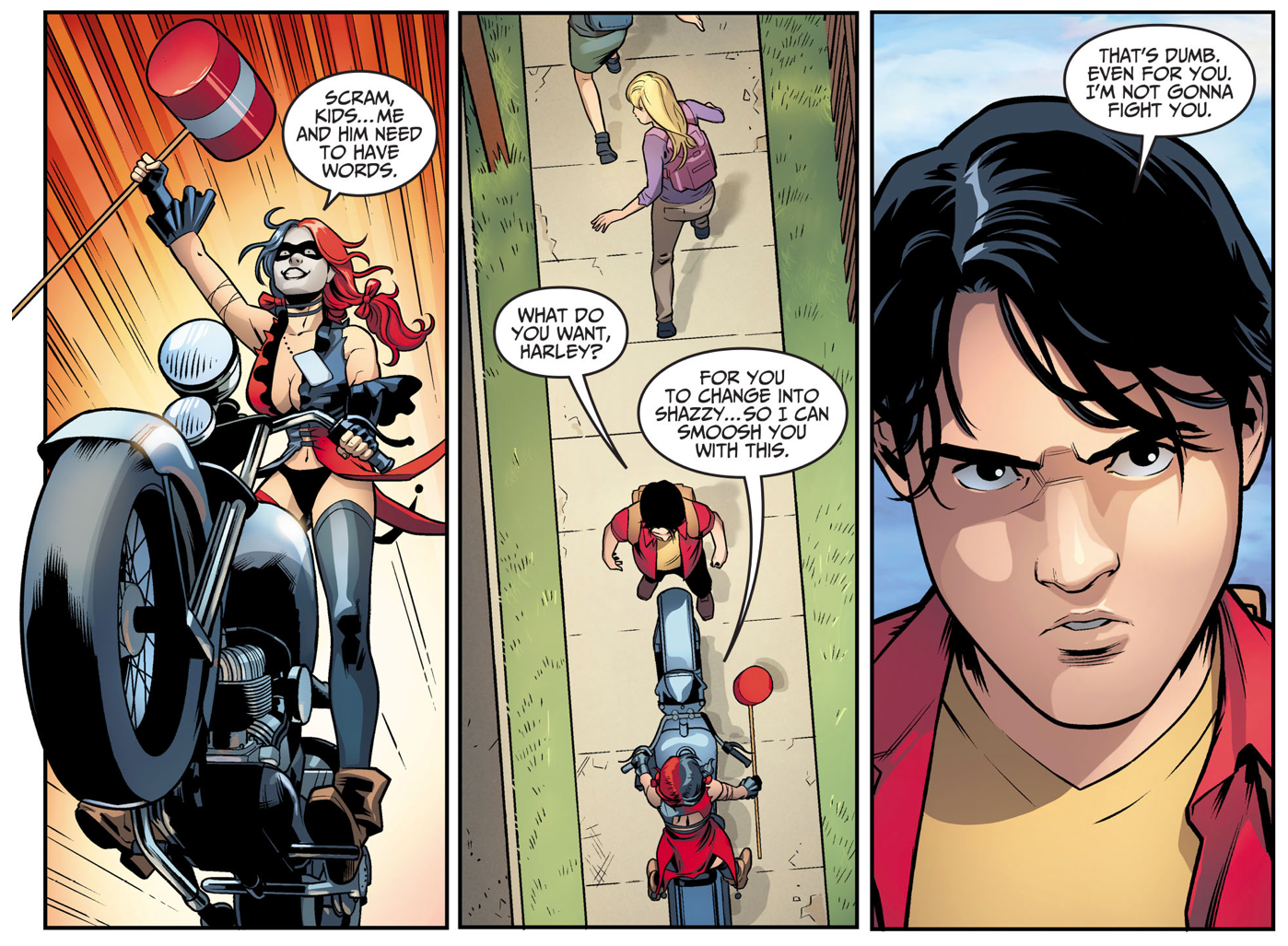 How Harley Quinn Forced Billy Batson To Transform 
