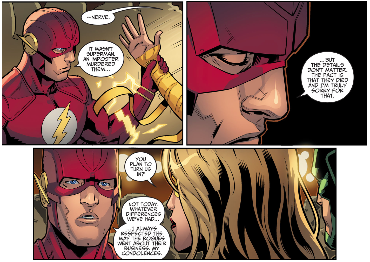 The Flash Pays His Respects To Heatwave And Weather Wizard (Injustice Gods Among Us) 