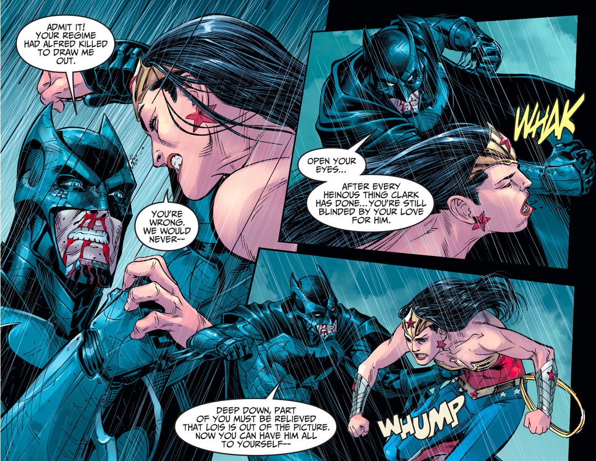 Batman VS Yellow Lantern (Hal Jordan) And Wonder Woman (Injustice Gods Amon...