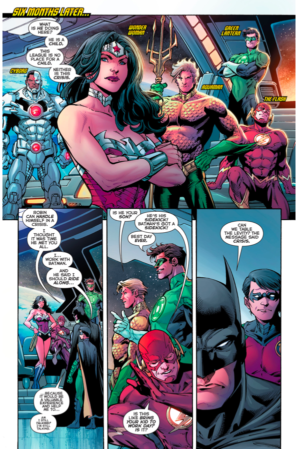 Robin (Dick Grayson) Meets The Justice League (New 52) 