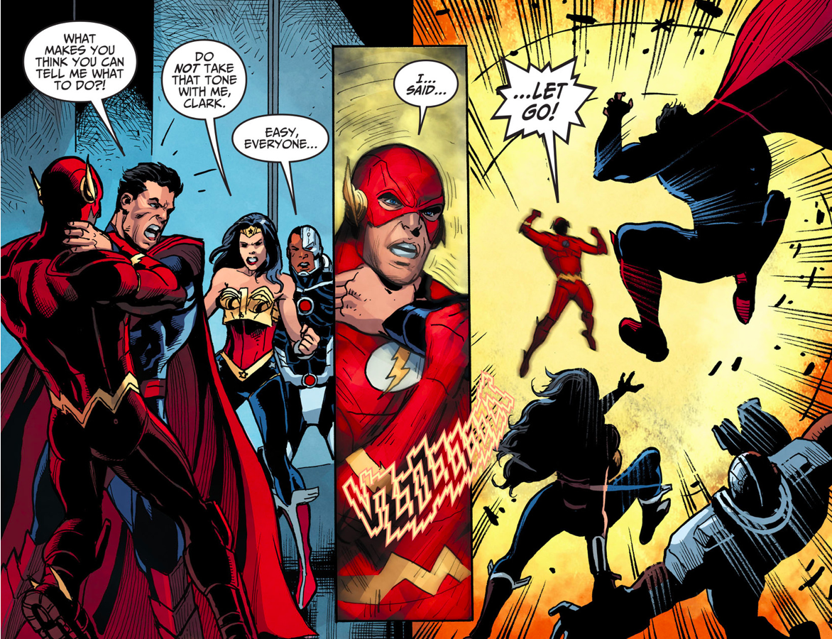The Flash Stands Up To Superman (Injustice Gods Among Us)