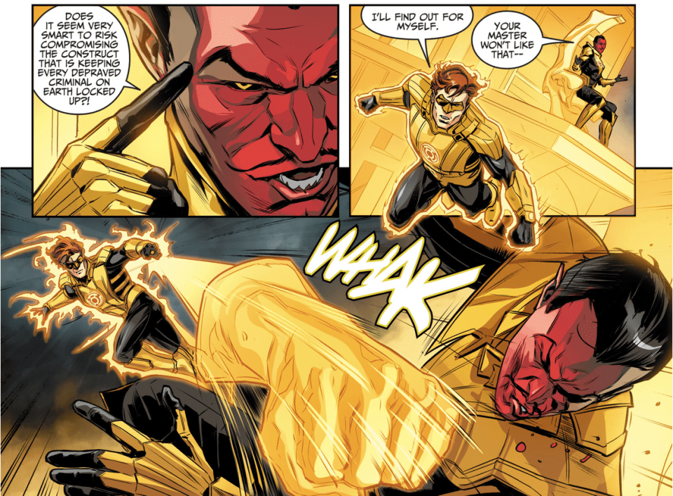 Yellow Lantern (Hal Jordan) Punches Sinestro Comicnewbies