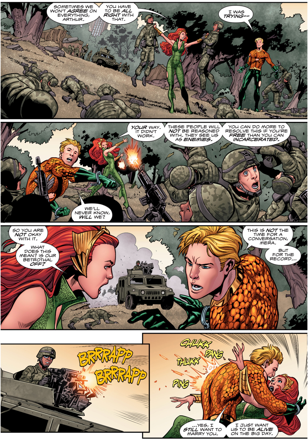 Aquaman And Mera VS The United States Military 